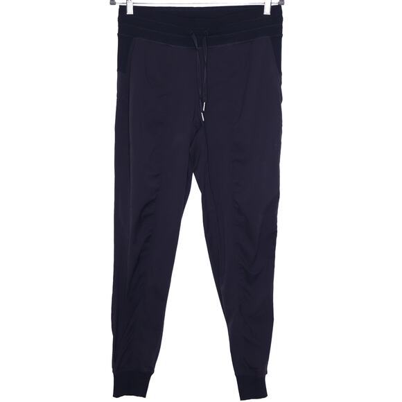 LULULEMON Dance Studio Mid-Rise Jogger Black Drawstring Lightweight Women's 8 - Picture 1 of 12
